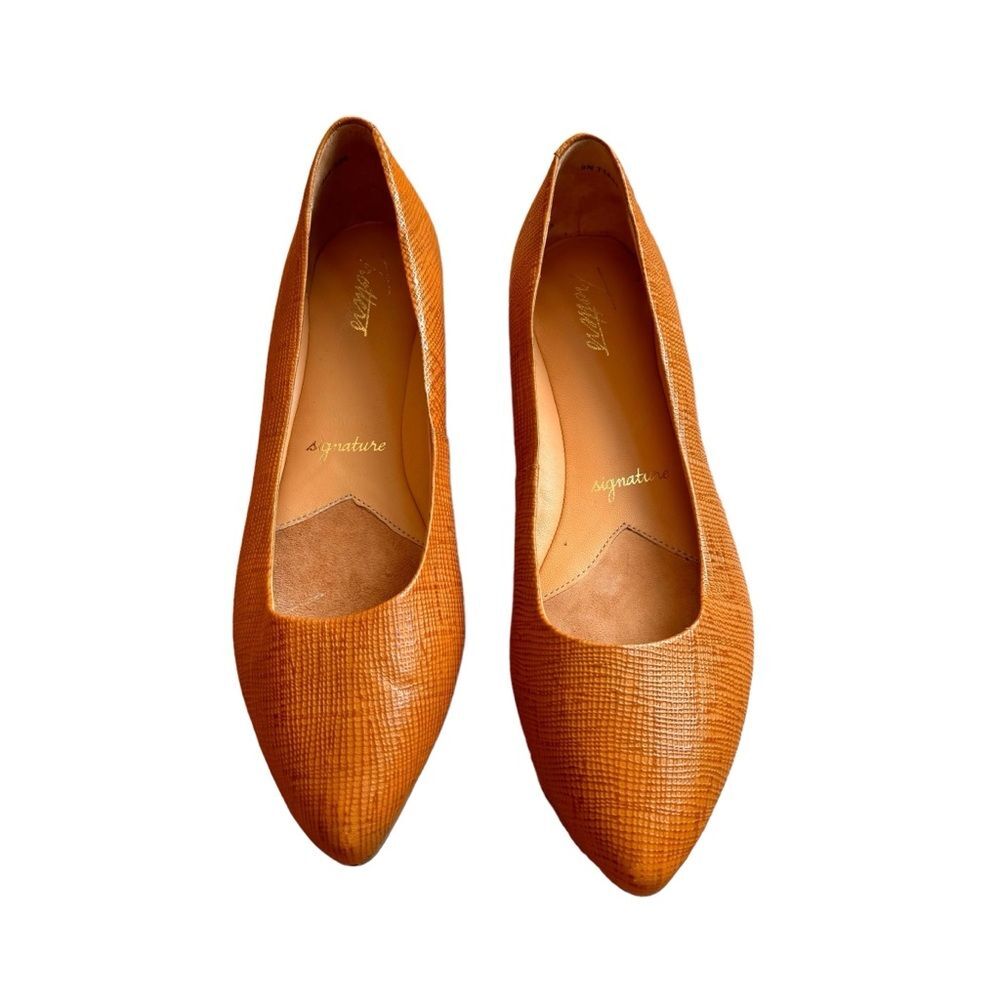 Trotters Women’s Pointed Toe Flats in Cognac Brown